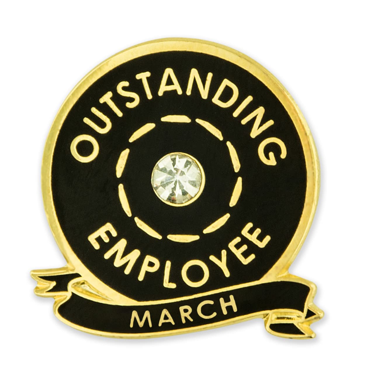 PinMartOutstanding Employee of The Month Lapel Pin – Gold Plated Enamel Employee Performance Reward Pin – Excellence Recognition & Appreciation Pin