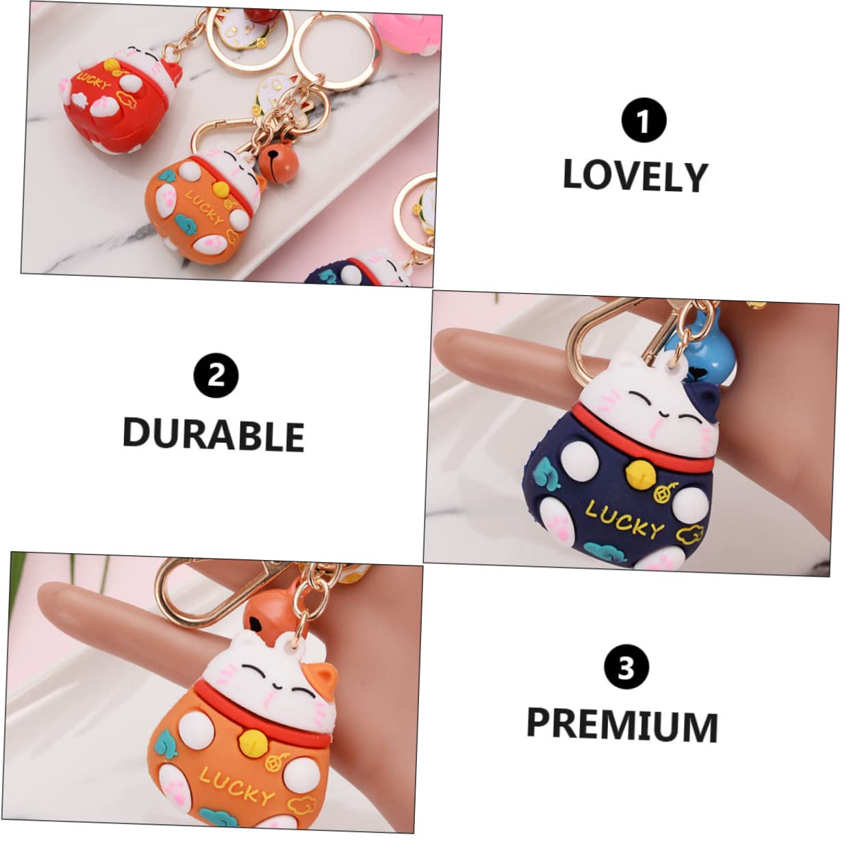 SOIMISS 20stücke Glückskatze Schlüsselanhänger Niedliche Bag Pendants Für Taschen Multi-funktionale Deko Für Und Accessoires