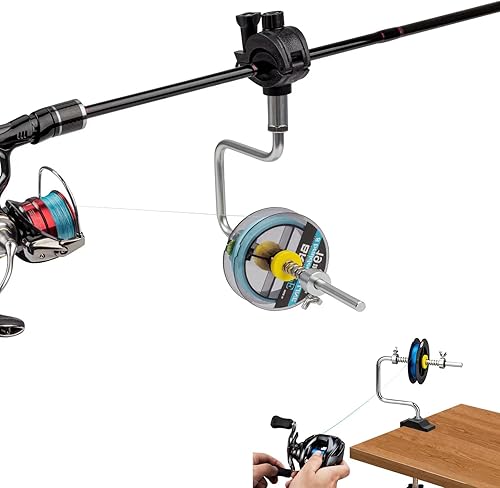 Vista 16 de THKFISH Bobinadora de línea de pesca Bobinadora de línea de pesca Accesorios de pesca ajustable estable portátil carrete de línea de pesca/removedor