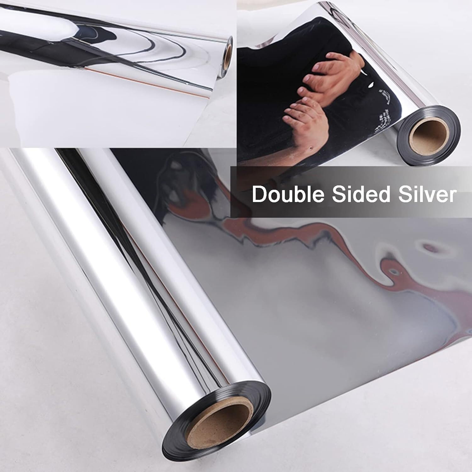 Hochzeits-Gangläufer, doppelseitiger silberner Spiegel-reflektierender dekorativer Teppich, Abschlussfeier-Läufer-Teppich (Color : 0.12mm, Size : 1.2X10m)