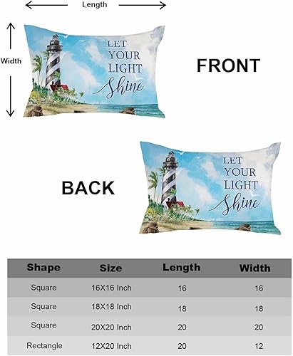 Miniatura 6 de Juego de 2 fundas de almohada decorativas rectangulares de algodón, 12 x 20 pulgadas, fundas de almohada de algodón lavables para el hogar, sofá al