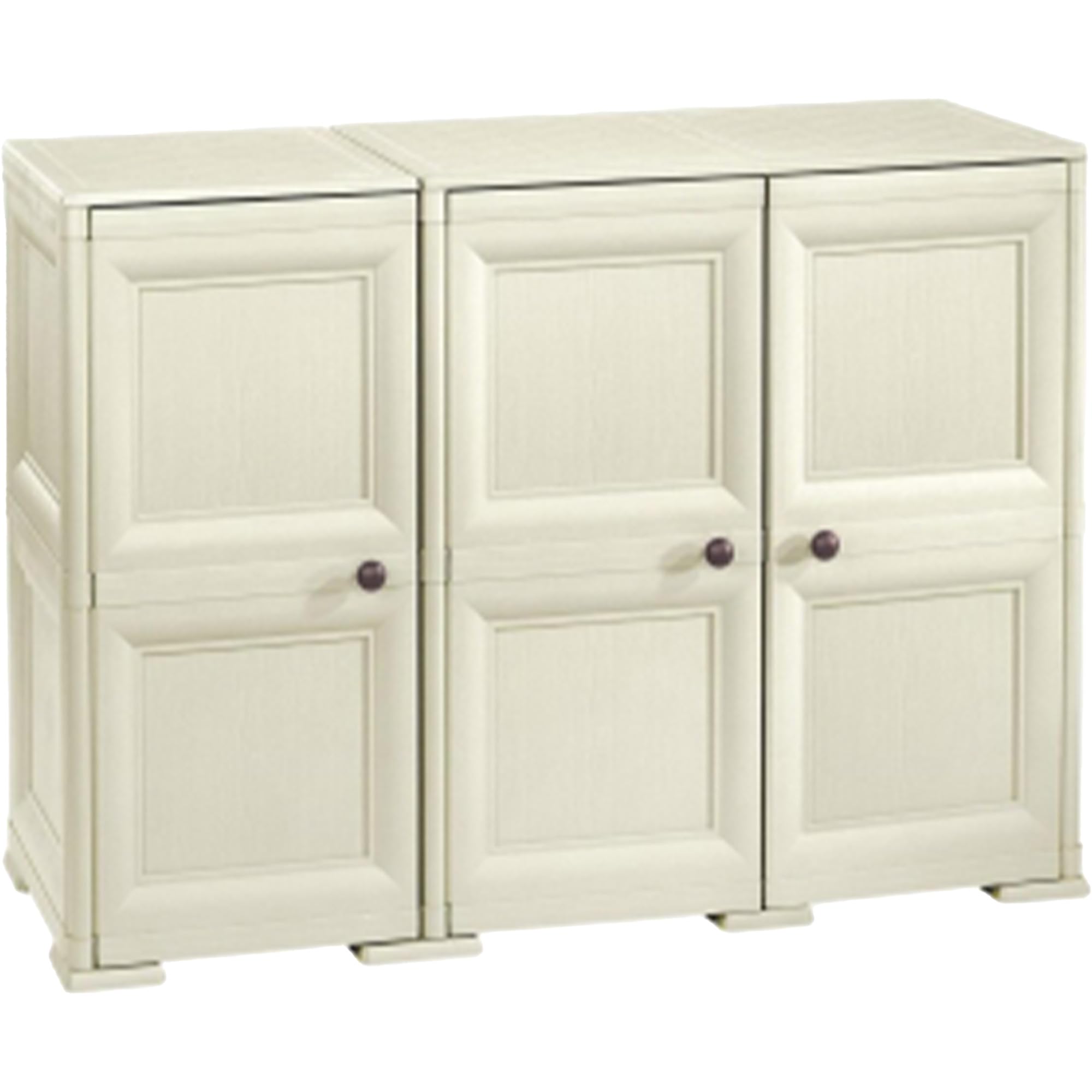 Tontarelli S.p.A. Armadio 3 2 Moduli, Ante Lisce Mobile Contenitore, Angora, 118x47x85.5 cm