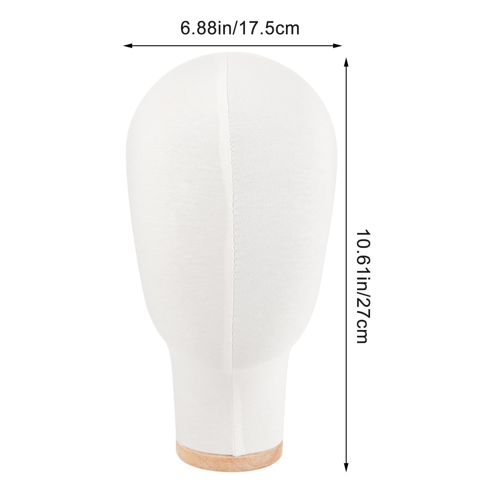 Espositore Testa Manichino in Cotone Bianco per Cappelli