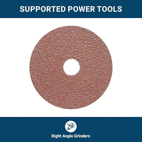 Benchmark Abrasives BM-RFD45A60 4 1/2 Inch Sanding Discs Aluminum Oxide Resin Fiber Grinding Disc thumb #5