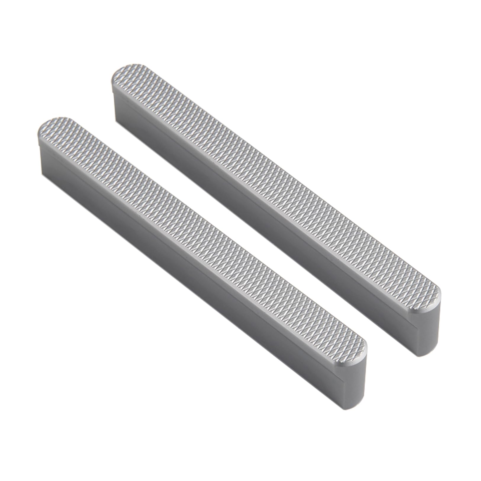TYYCKJ 2 Pack Embossed Furniture Handles Gray Cupboard Handles Solid Bedside Table Handles Aluminum Alloy Drawer Handles Gray Kitchen Cabinets Pulls (Hole Distance 256mm)