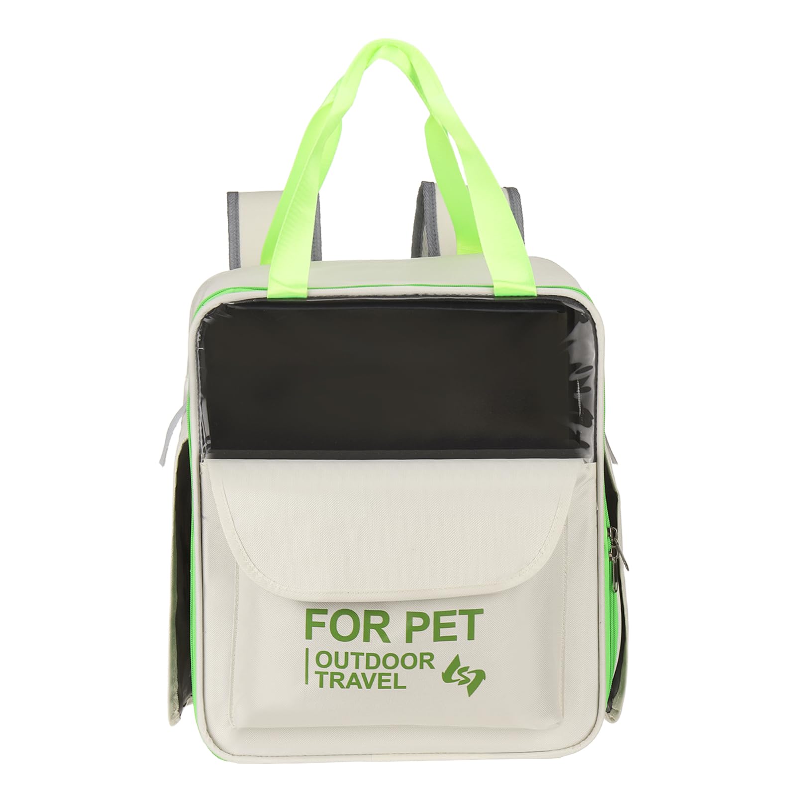 Sac à dos pour chat stressé ventilé et sécurisé beige
