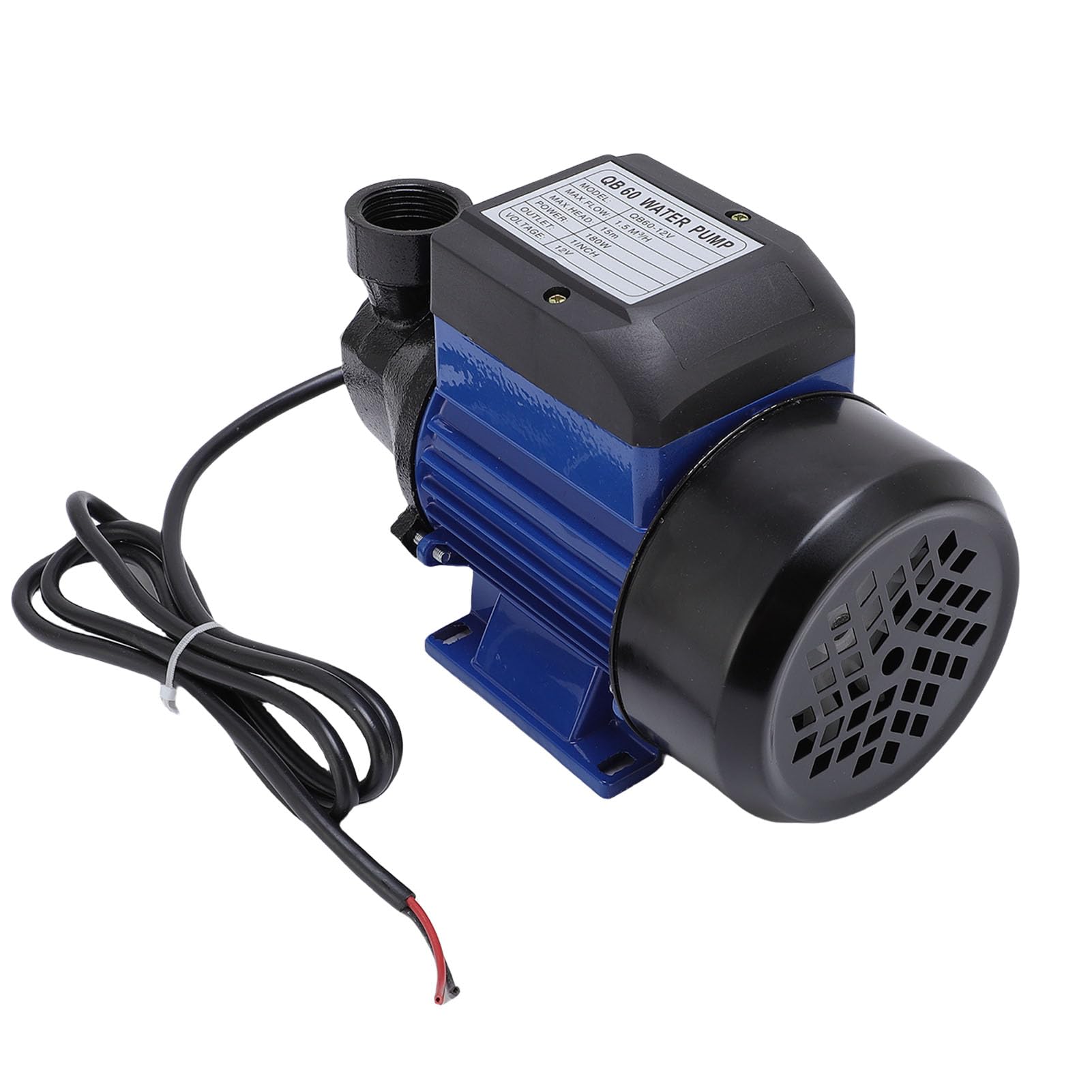 Bomba de Transferencia de Agua Eléctrica de 230W, Bomba de Pozos Solares 180W, 15 M Cabezal, Bomba NPT de una Junta de Tubería de 1 Pulgada, para Estanque de Jardín, Riego y