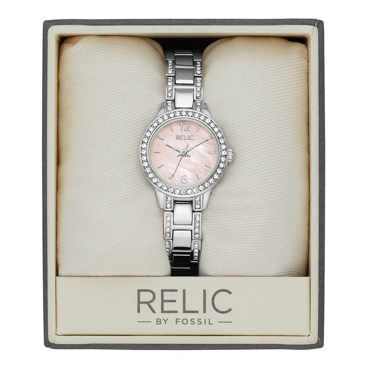 RELIC Reloj para Mujer, Movimiento de Cuarzo de Tres Agujas con Correa de aleación