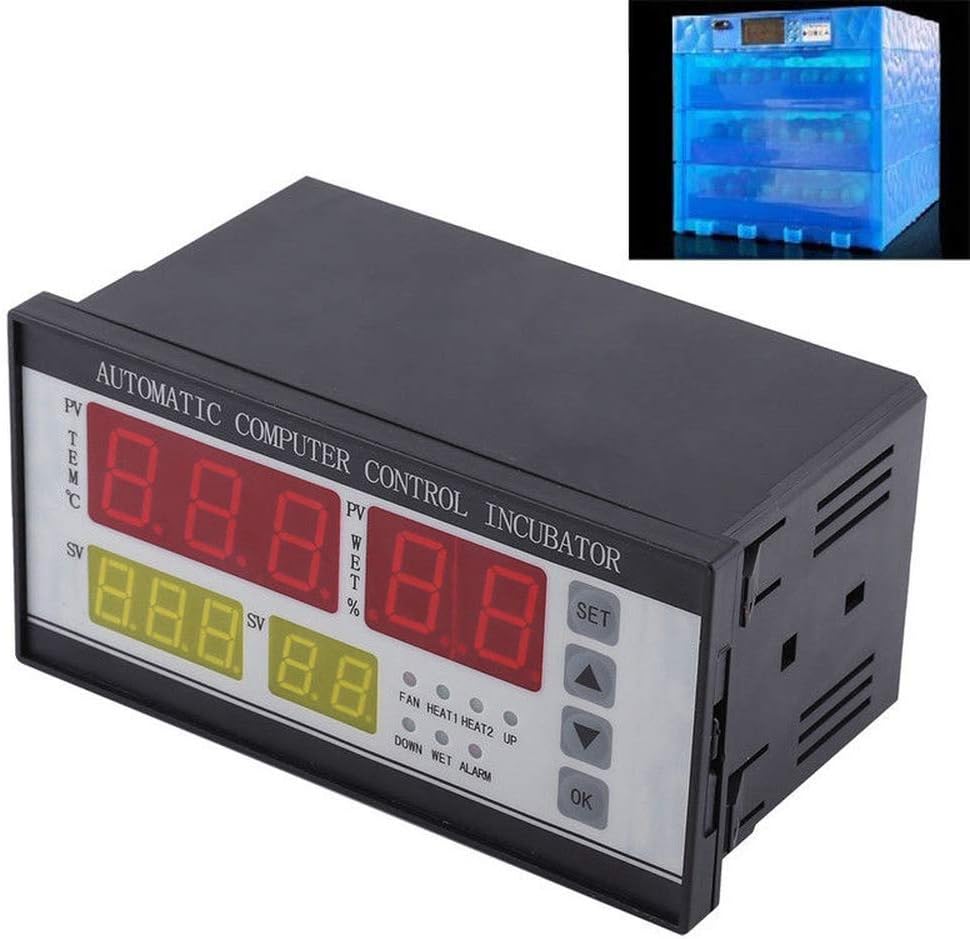 Incubator lab Digital Automatic Incubator Controller XM-18 Egg Incubator Controller Egg Hatcher Temperature Humidity Incubator Controller 110V Digital Temperature Humidity Thermostat Automatic XM-18