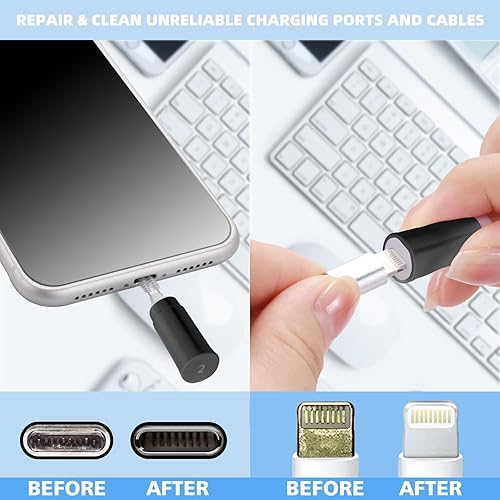 Miniatura 5 de Kit de limpieza para Airpod, kit de limpieza de iPhone, kit de limpieza multifunción para Airpod, cepillo suave para puerto de carga de teléfono,