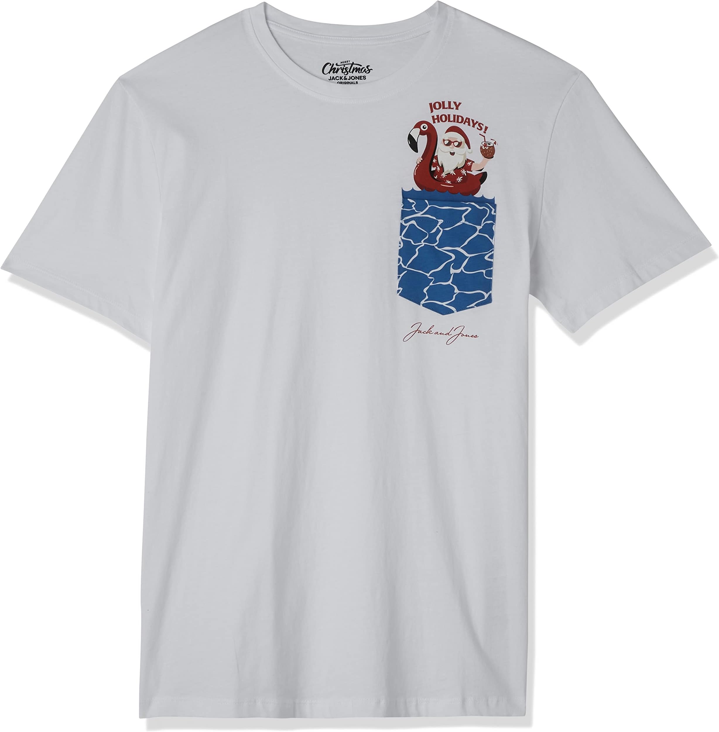 Jack & Jones Men's Jorchristmas Pocket Tee Ss C.n Xmas T-Shirt