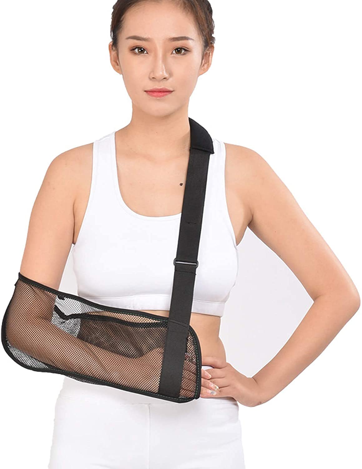 Cabestrillo Fijo para Codo, Malla Transpirable, Ligero, estabiliza el Brazo, el Hombro y la muñeca después de Lesiones o para un Brazo Roto, Correas Ajustables (Size : Xsmall Size)