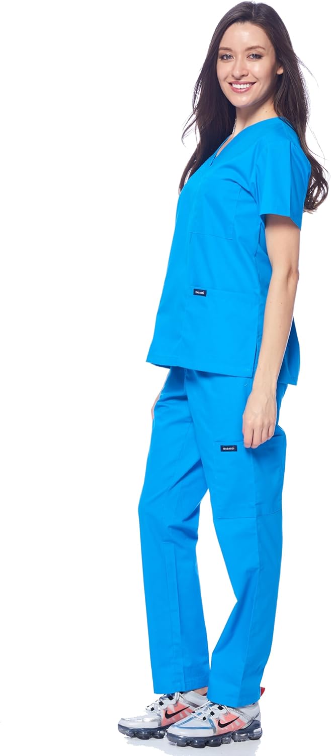 Dagacci Scrubs Medical Uniform Women and Man Scrubs Set Medical Scrubs Top and Pants - Image 3
