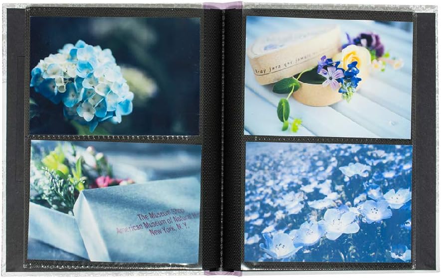 Nakabayashi Co, Ltd. Window Cover Album L-Size Two-Stage 80 Holds Violet A -FTPW-L-204-V