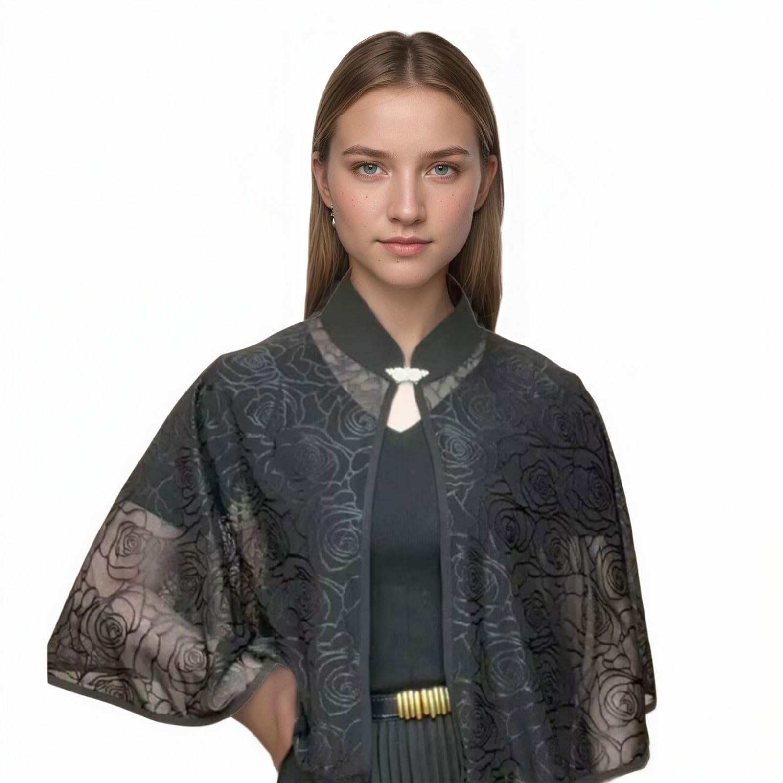 MICFENY Delicate Trimmed Outfit Flapper Shawl For Bride Mothers Wedding Party Dress Photo Props