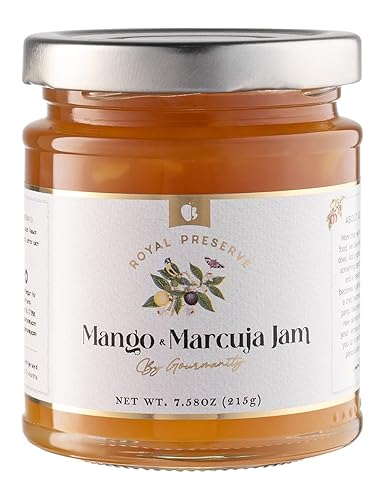 Miniatura 1 de Gourmanity Royal Preserve - Mermelada de mango y maracuja, mermelada de mango, conservas de mango y maracuja, sin OMG, tarro de 7.58 onzas
