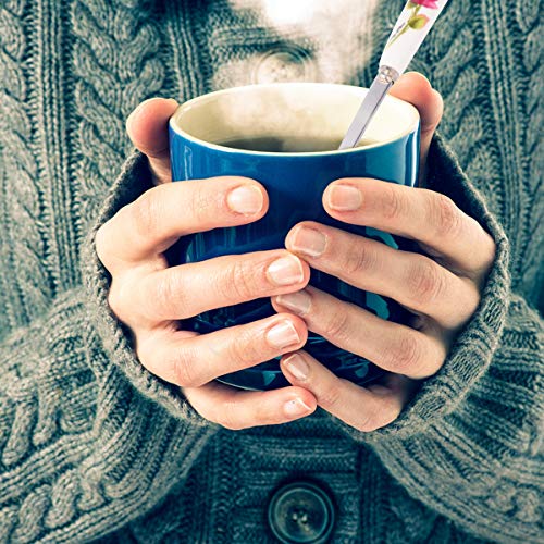 4 colheres de aço inoxidável com cabo de cerâmica talheres de cerâmica