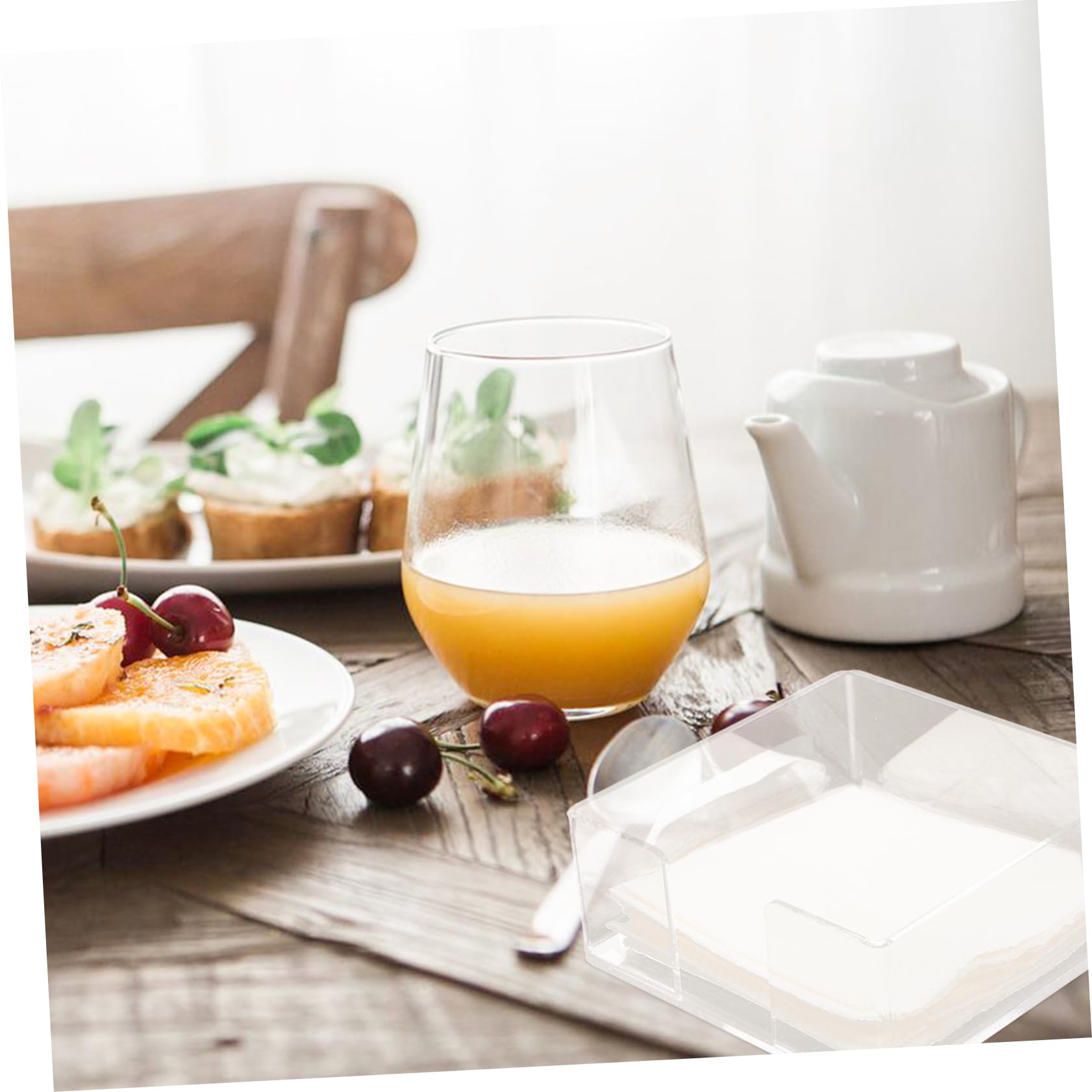 BESTOYARD 3piezas Caja De Servilletas Acrílica Transparente para Escritorio Soporte Multiusos De Servilletas para Cocina y Restaurante Fácil De Limpiar Diseño Moderno y Elegante Material