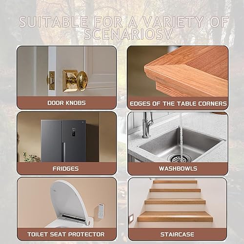 Miniatura 6 de Protector de borde a prueba de bebés para niños, protector de borde transparente, protector de esquina de seguridad, a prueba de niños, parachoques