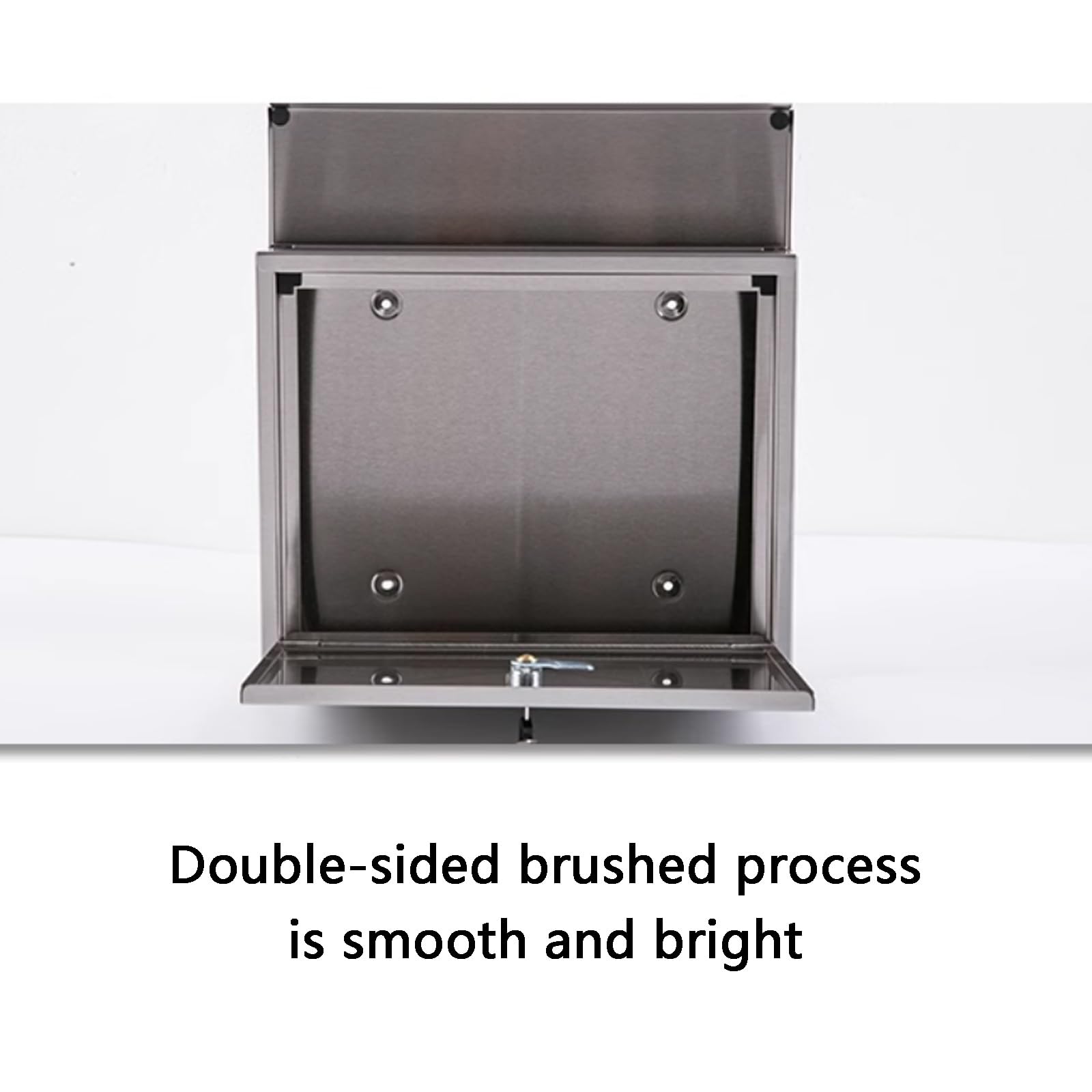 Buzones para Exterior, Buzón con Cerradura de Acero Inoxidable, Cepillado Doble Cara, Adecuado for el hogar, Exterior, la Empresa y Escuela