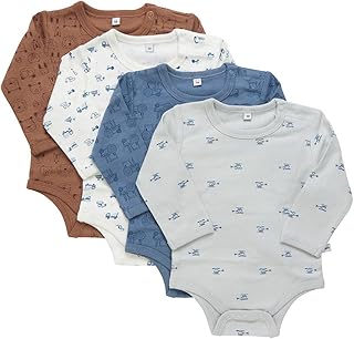 PIPPI Unisex Baby Body Ls Ao-printed (4-pack) Formender Body