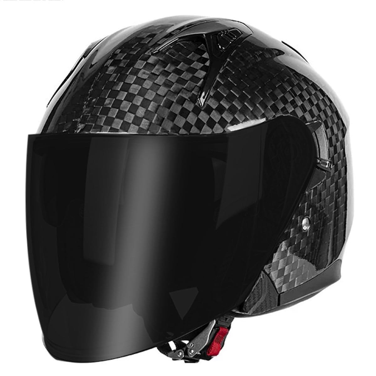 Cascos de moto de fibra de carbono vintage 3/4 retro para motoristas urbanos talla XL 8