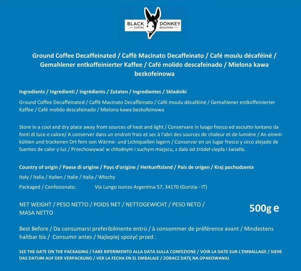 Black Donkey - Bezkofeinowa Kawa Mielona (500g)