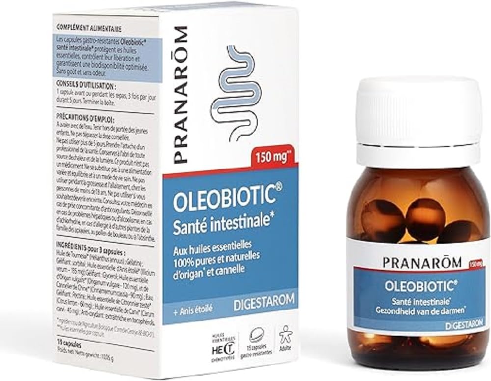 Pranarôm Digestarom OleoBiotic Capsules – Santé intestinale