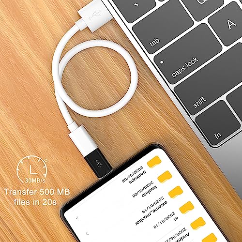 Mepsies Adaptador Micro USB a USB C 2 Pack, Adaptador USB C Macho a MicroUSB Hembra Compatible con Samsung Galaxy, Huawei, USB-C Teléfonos, Tableta PC y Más (Negro) - imagen 4