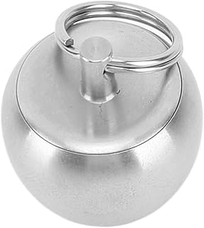 Garrafa de Remédio Portátil, Leve e Compacta Em Aço Inoxidável Multifuncional Mini Recipiente de Remédio de Metal Com Corrente de Contas para Viagem