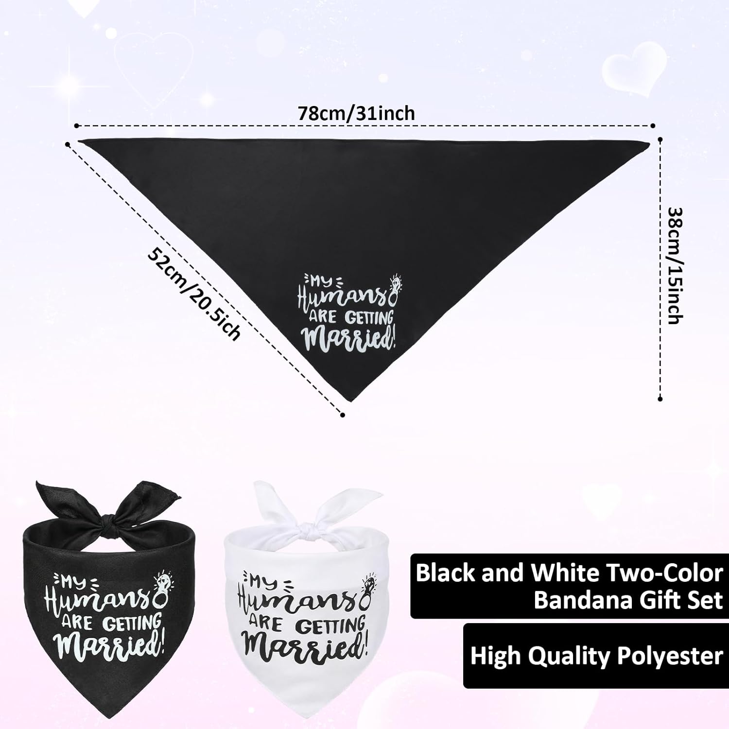 2 Pack My Humans are Getting Married Dog Bandana, Engagement Gifts, Dog Engagement Bandana, Dogs Wedding Bandana, Engagements Photo Props Pet Accessories