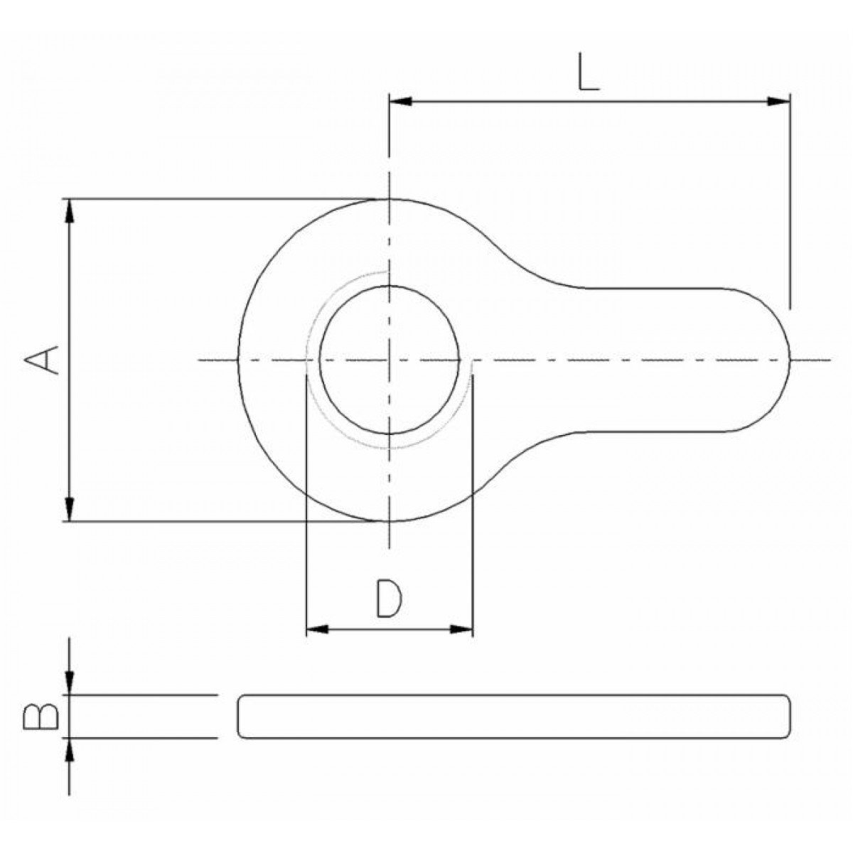 Controdado in lamiera M-27x3 Ama per braccio terzo punto