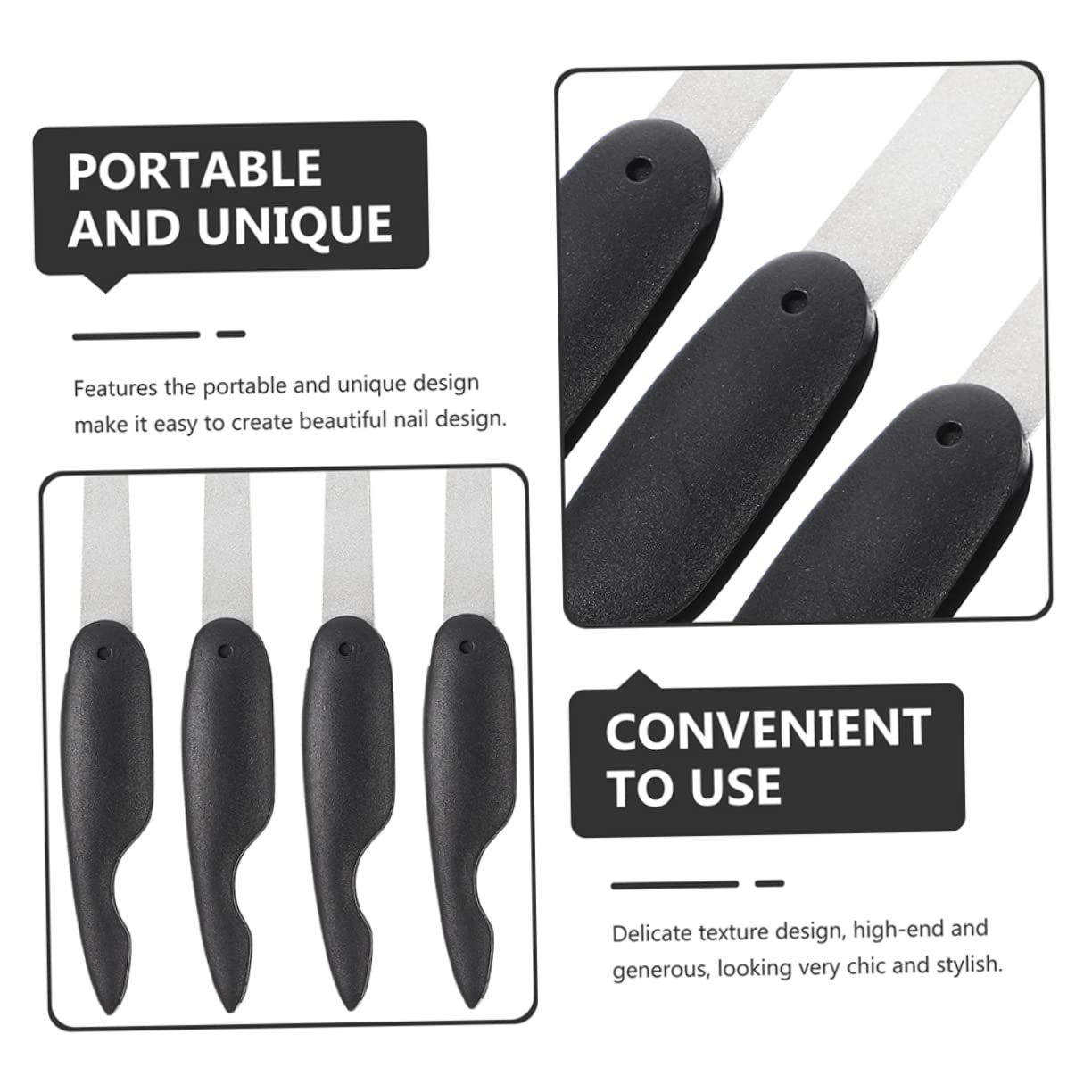 Healeved 40pezzi Unghie Metallo Pieghevoli Doppia Faccia Per Manicure e Pedicure Strumenti Per Rifinire e Lucidare Unghie Naturali e Acriliche Facili Da Riporre e Riutilizzabili
