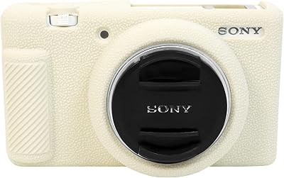 Easy Hood ZV-1F Camera Case Anti-Scratch Soft Silicone Rubber Protective Cover for Soony ZV-1F ZV1F Camera Silicone Cover Rubber Soft Camera Case(Ivory)