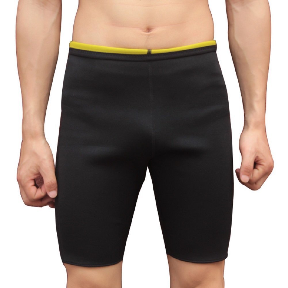 Vinmin Hot Mens Shaper Pants Sweat Slimming Sauna Black Shorts