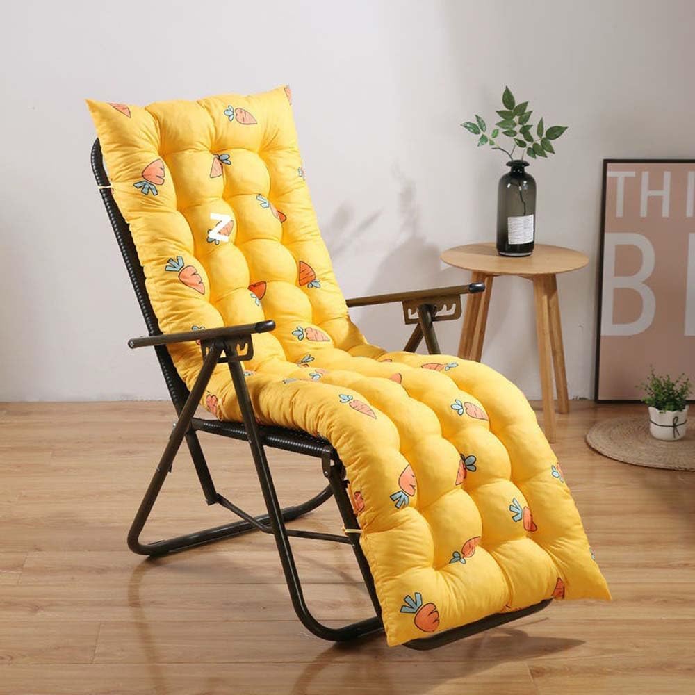 uyeoco Lounge Chair Cushion Pad High Back Patio Chair Cushion Thickened Rattan Sun Lounger Cushion Indoor/Outdoor Garden Relax Chair Pad Rocking Chair Cushion Recliner Cushion(38#,53 * 120cm)