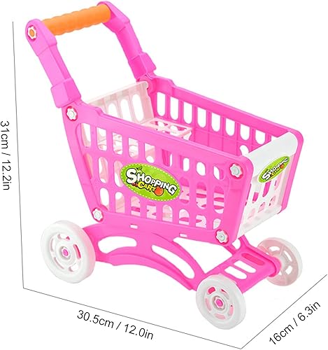 Miniatura 6 de Mini carrito de compras, Carro de compras de juguete, Carro de compras para niños Jugar Alimentos Juguetes educativos Interactivos de plástico Carro