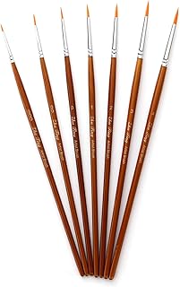 Mingzhe Conjunto de pincéis de pintura 7pcs desenho pincel de nylon cabelo pontiagudo caneta redonda detalhe pincel para artista aquarela aquarela pintura a óleo em aquarela guache para grandes suprim