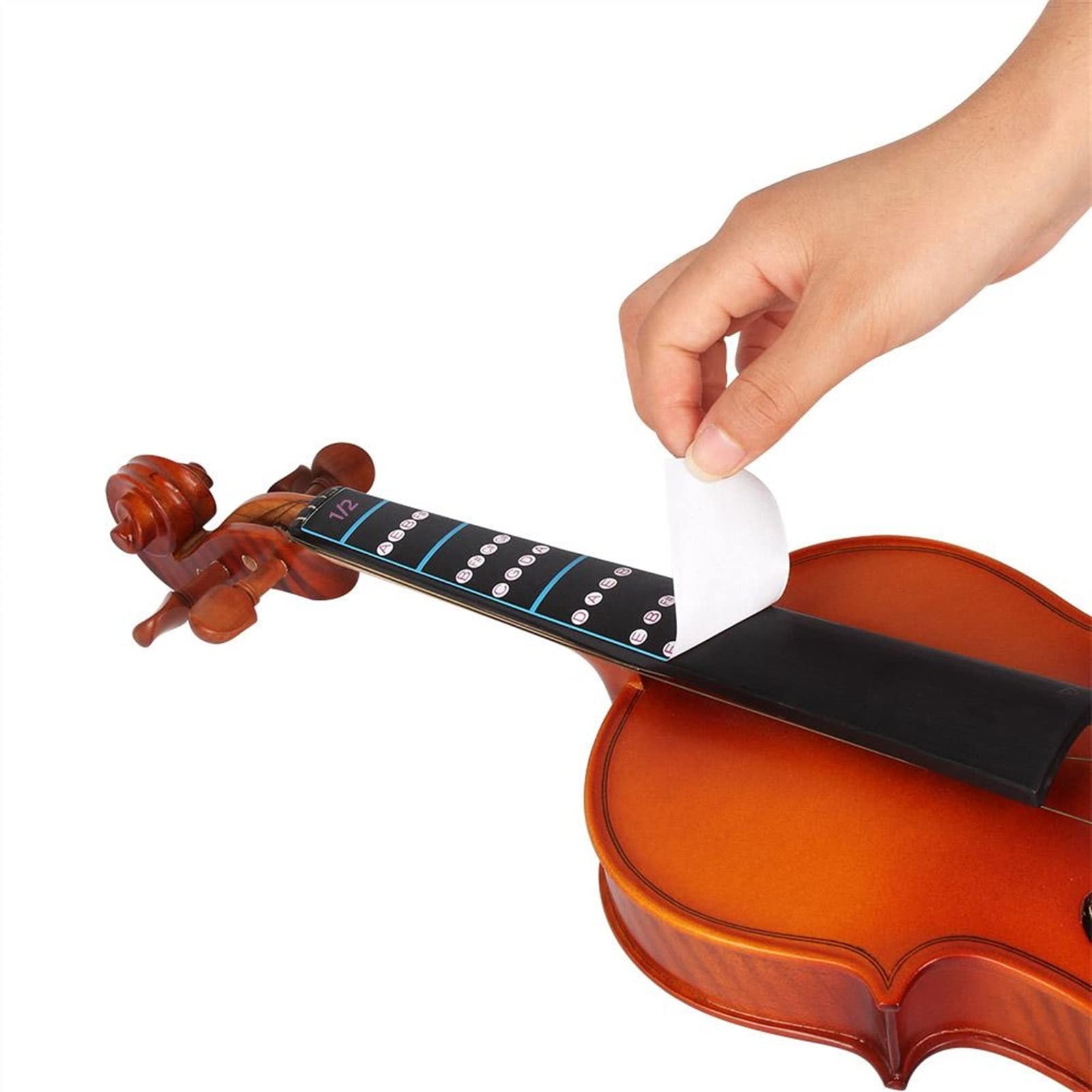 Adesivi Per Tastiera Violino – 2 Rotoli Da 3 Mm X 66 M In Nero, Per Principianti, Posizionamento Note, Facile Applicazione