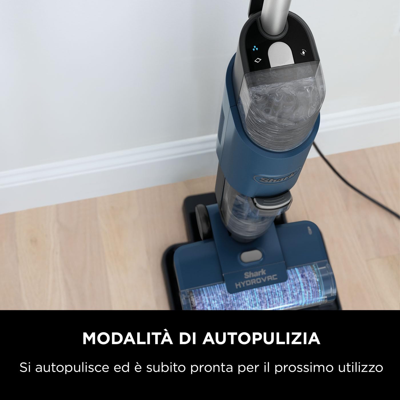 Shark WD100EU HydroVac Aspirapolvere Lavapavimenti Wet & Dry Autopulente Blu Navy
