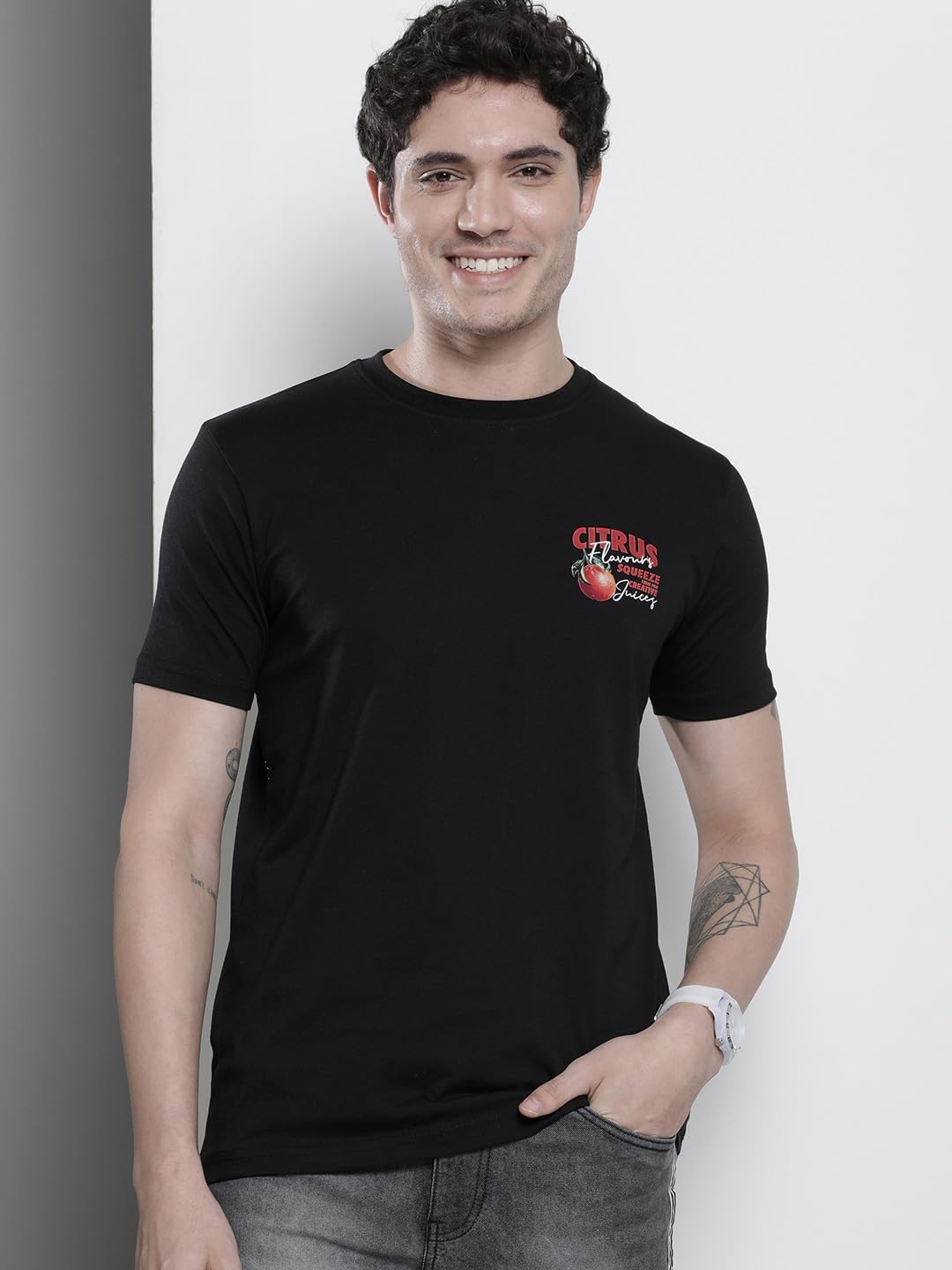 The Indian Garage Co - Camiseta de cuello redondo para hombre