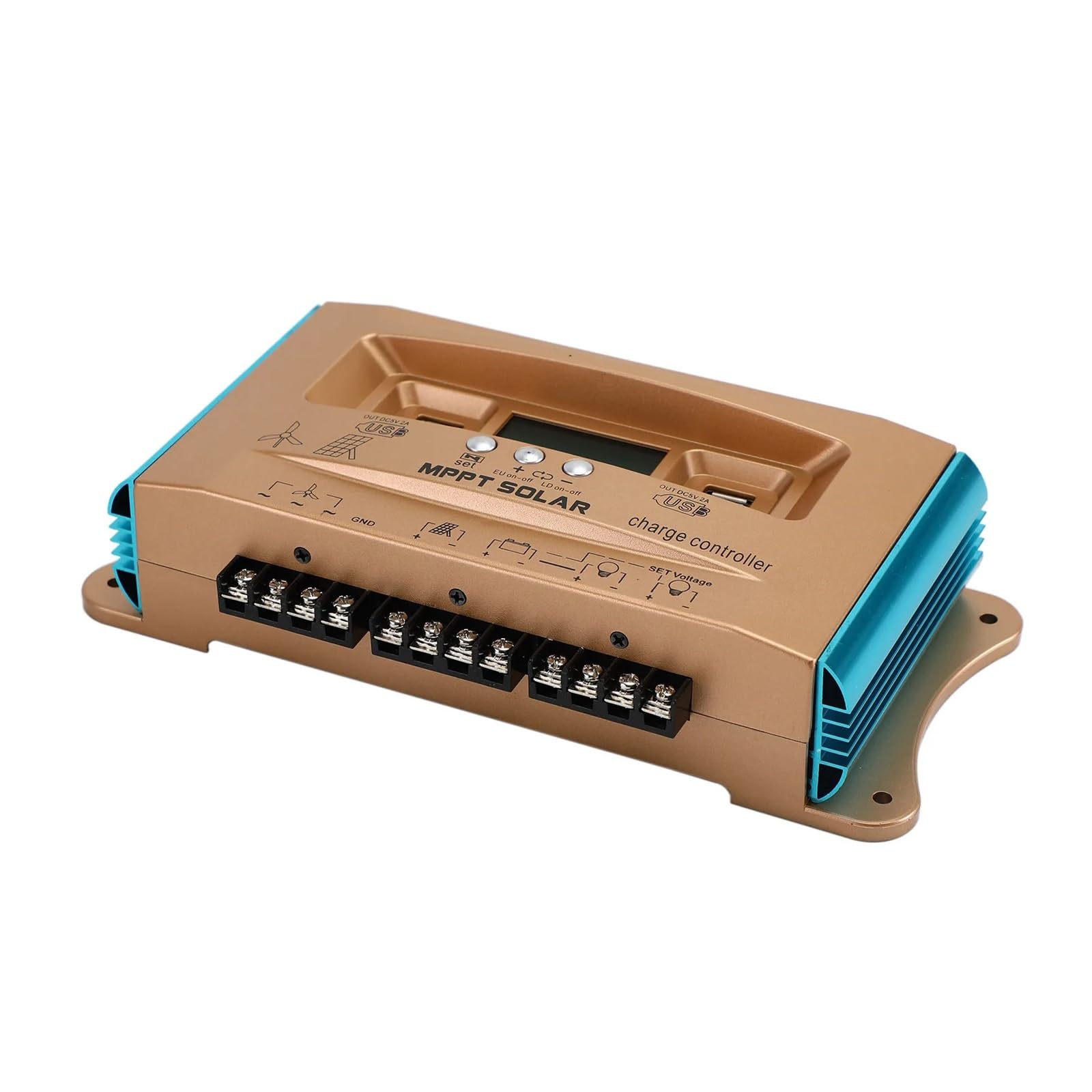 Regolatore Di Carica Ibrido Solare Eolico MPPT AUTO Da 100 A Con Doppia Porta USB, 12 V-60 V Facile Da Usare