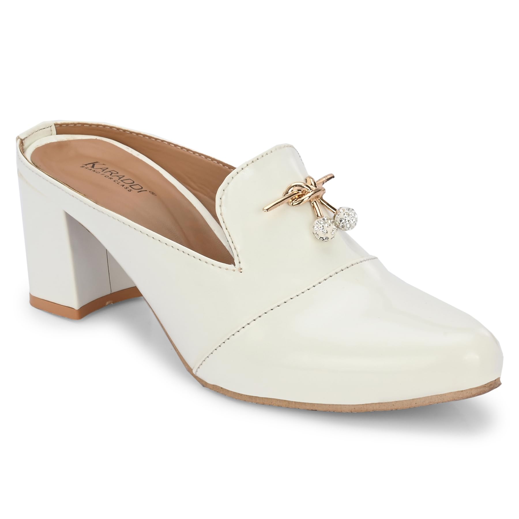 Karaddi Womens Pump Shoes |Bellies for Women | Back Open Bellies Shoes |Pumps Heels for Women|Formal Shoes Women White (B0CW31DPRB) Amazon Price History, Amazon Price Tracker