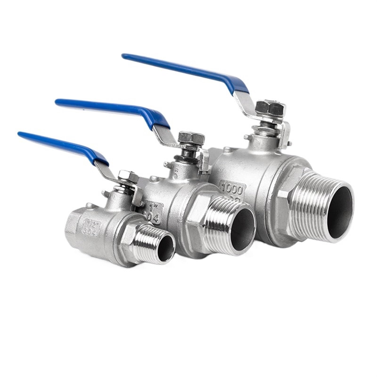 Válvula de bola interior y exterior DN8 de acero inoxidable 304 para tubería de agua