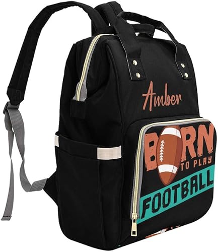 Miniatura 3 de Bolsas de pañales de flores impresas Mochila con nombre Bolso de bebé personalizado Bolsa de pañales de enfermería Regalos, Personalizado 4,