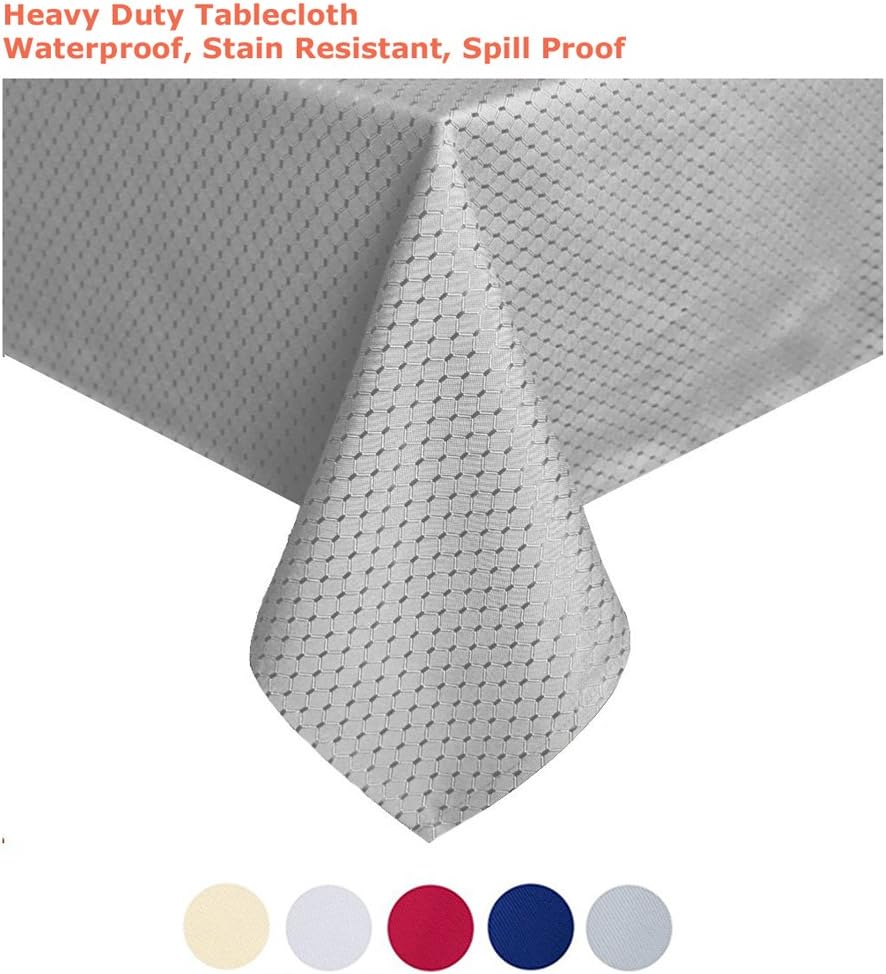 Get Discount 70% Price Tektrum 60 X 84 inch Rectangular Elegant Waffle Weave Check Jacquard Tablecloth Table Cover - Waterproof/Stain Resistant/Spill Proof/Wrinkle Free- Great for Dinner, Banquet, Parties, Restaurant (Grey) Best Deal Cheap 🛒 Tektrum 60 X 84 inch Rectangular Elegant Waffle Weave Check Jacquard Tablecloth Table Cover - Waterproof/Stain Resistant/Spill Proof/Wrinkle Free- Great for Dinner, Banquet, Parties, Restaurant (Grey)