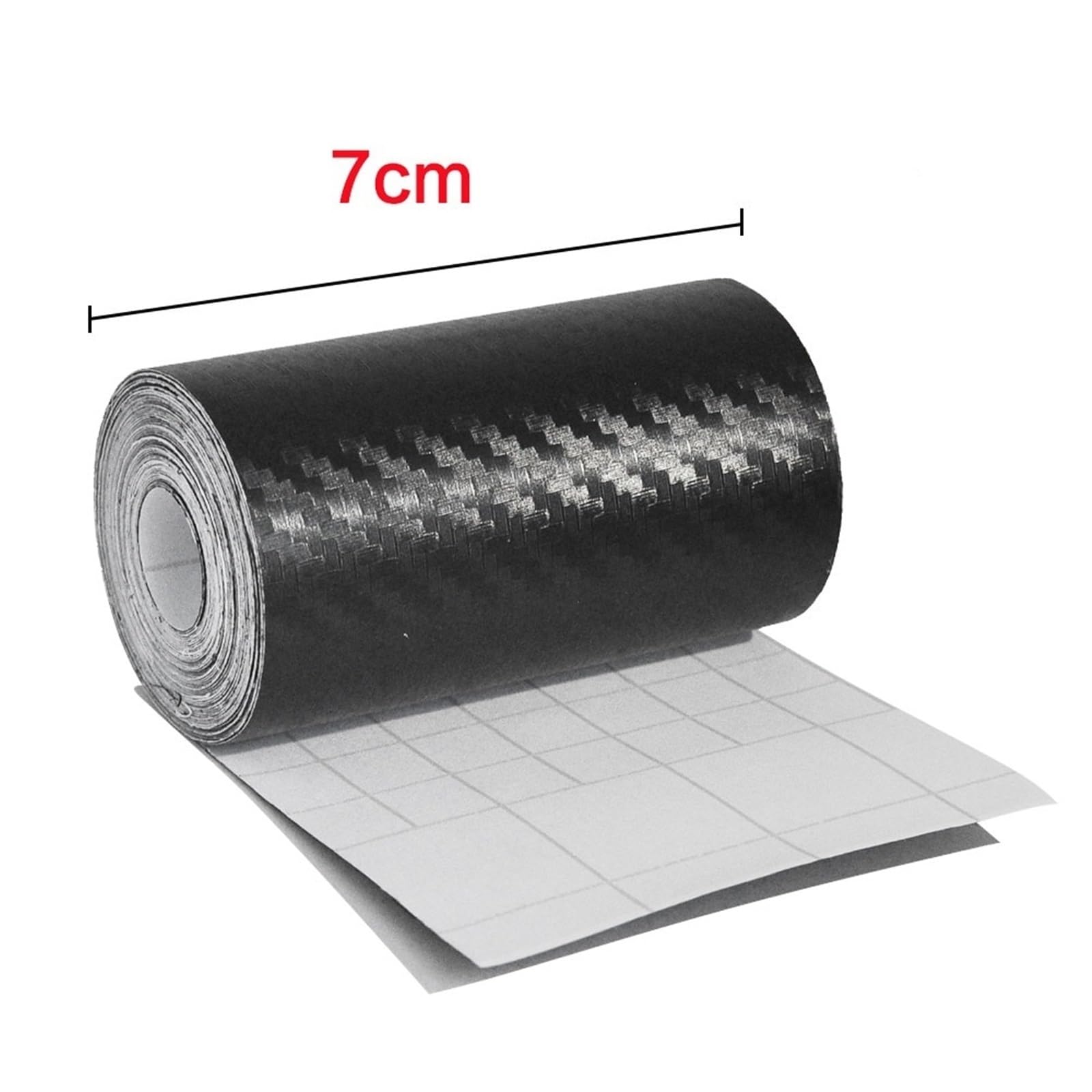 Tira Protectora de Parachoques Adhesivo de Fibra Carbono para Coche, para umbral Puerta, Espejo Lateral, Cinta antiarañazos, película Protectora Impermeable, 10/5 m(Width 7cm,Length 1m)