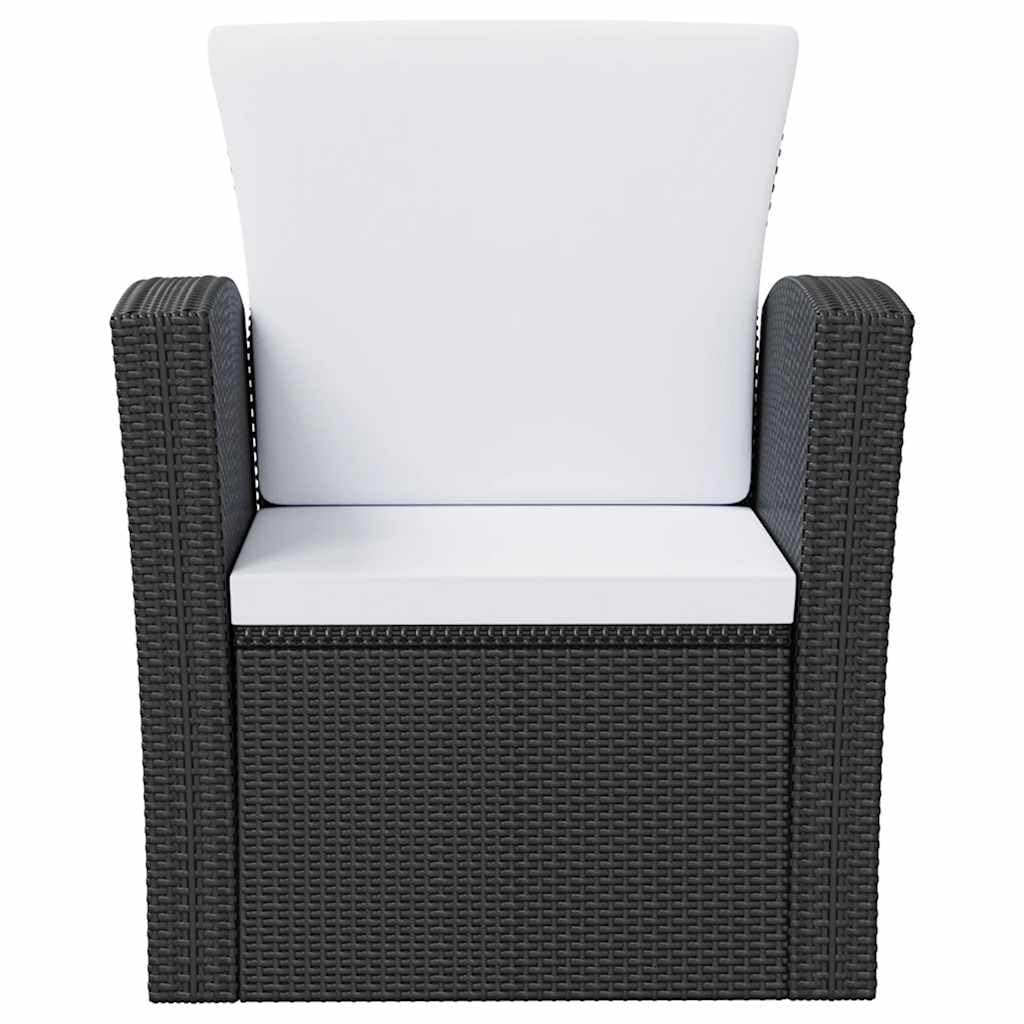 Fengshui 16-częściowy zestaw wypoczynkowy ogrodowy Poly Rattan czarny