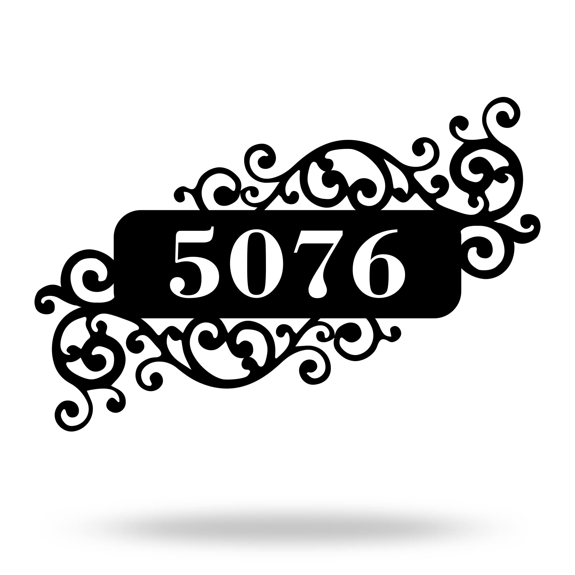 Custom House Number Address Sign – Personalized Metal Outdoor Address Plaque, Wall-Mounted Steel Address Sign for Front Door, Yard, or Fence, Unique