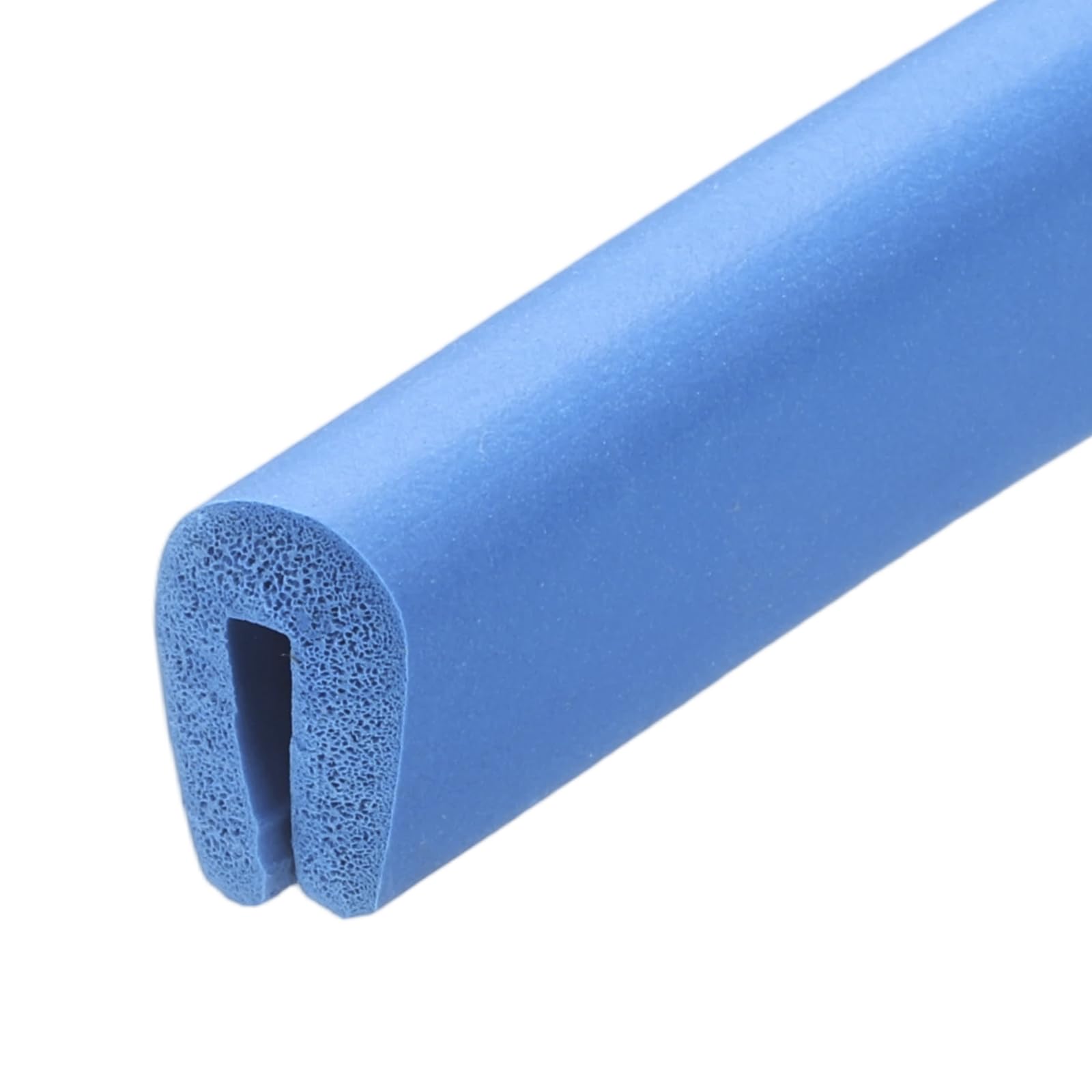 PATIKIL Rubber Edge Trim, 1/8"(3mm) x 6.6Ft Length EPDM U Channel Edge Protector U Shaped Gasket for 1-3mm Mirror Glass Protector, Blue (10x16mm)